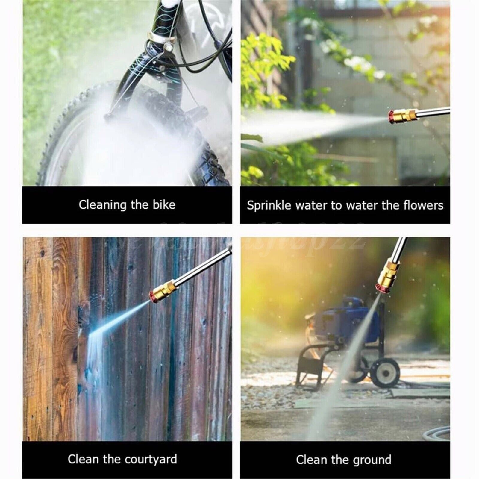 Cordless Electric High Pressure Water Spray Car Gun Portable Washer Gun 2Battery