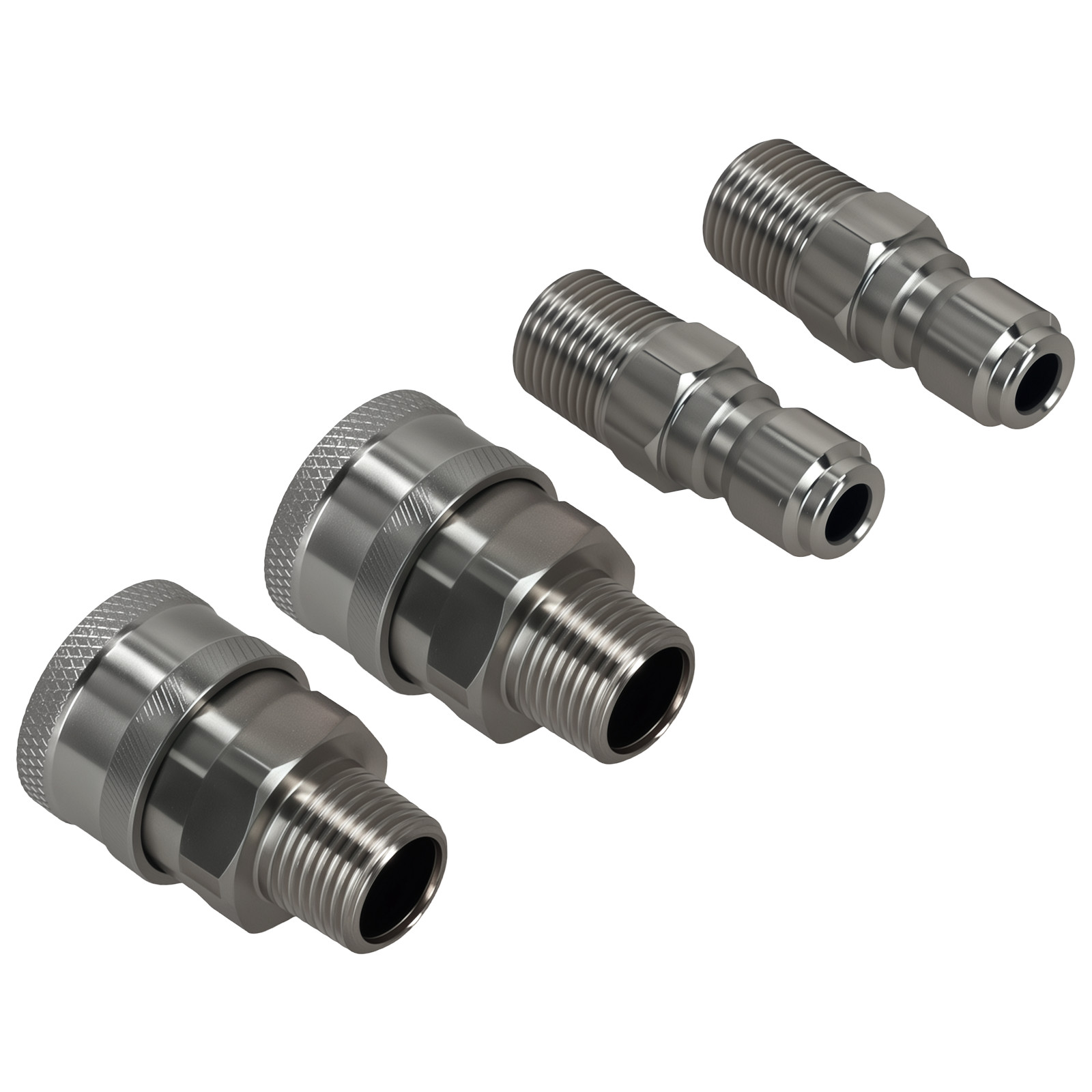 3/8″ NPT Pressure Washer Quick Connector Adapter for Hose Pump Wand 4pcs