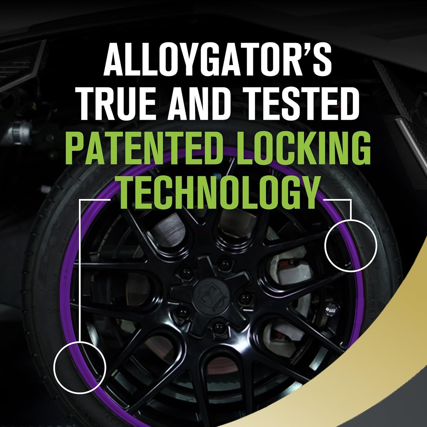 AlloyGator Purple Rim Protector for Car Wheels (Fits 12-24″ Wheel Diameter) – Pa
