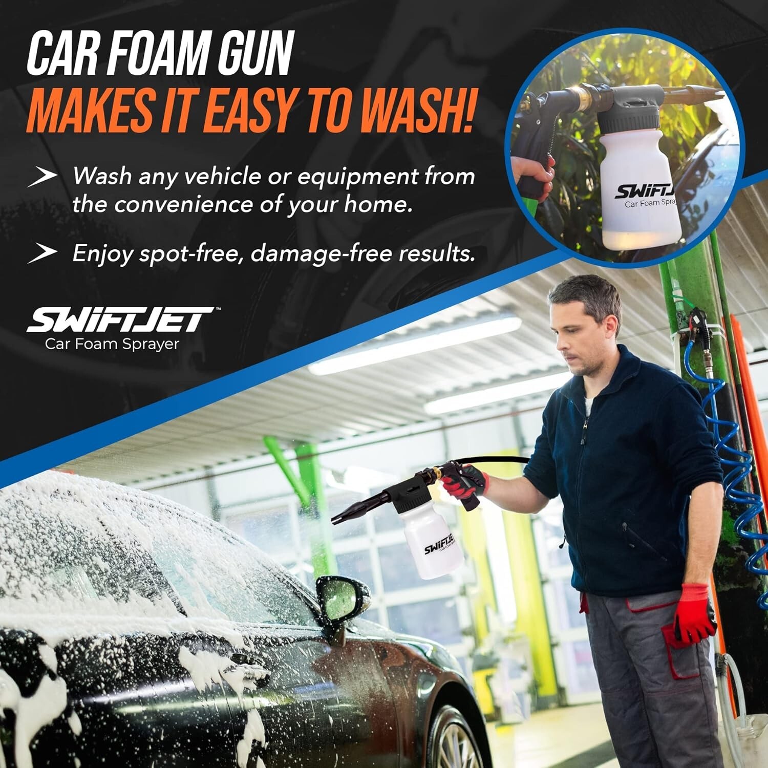 Ultimate Foam Cannon for Fun and Safe Car Washing – Hose Attachment Included