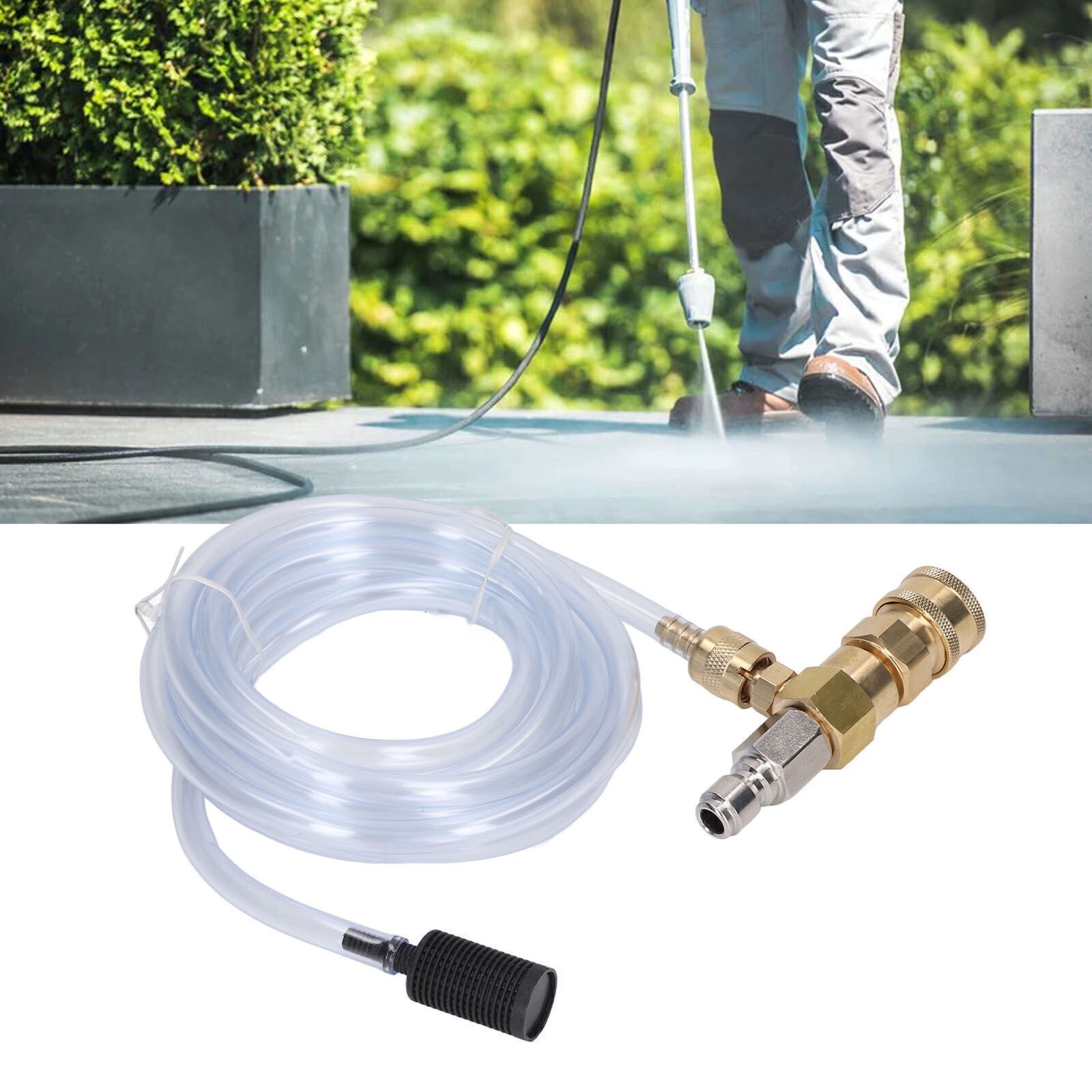 Chemical Injector Brass Stainless Adjustable Downstream Injector with 9.8ft Tube
