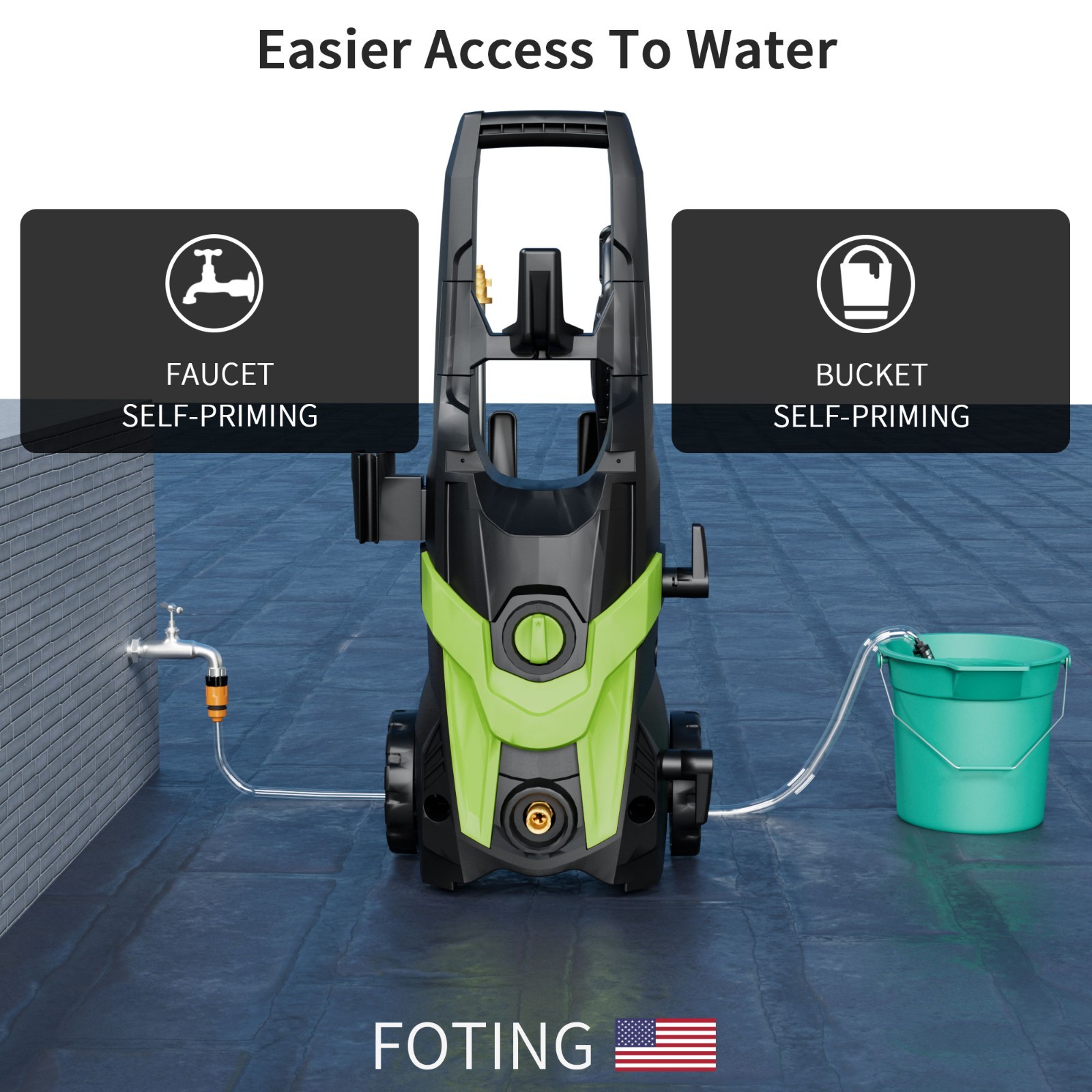 High Pressure Washer 4300PSI 2.8GPM with 4 Quick Connect Nozzles