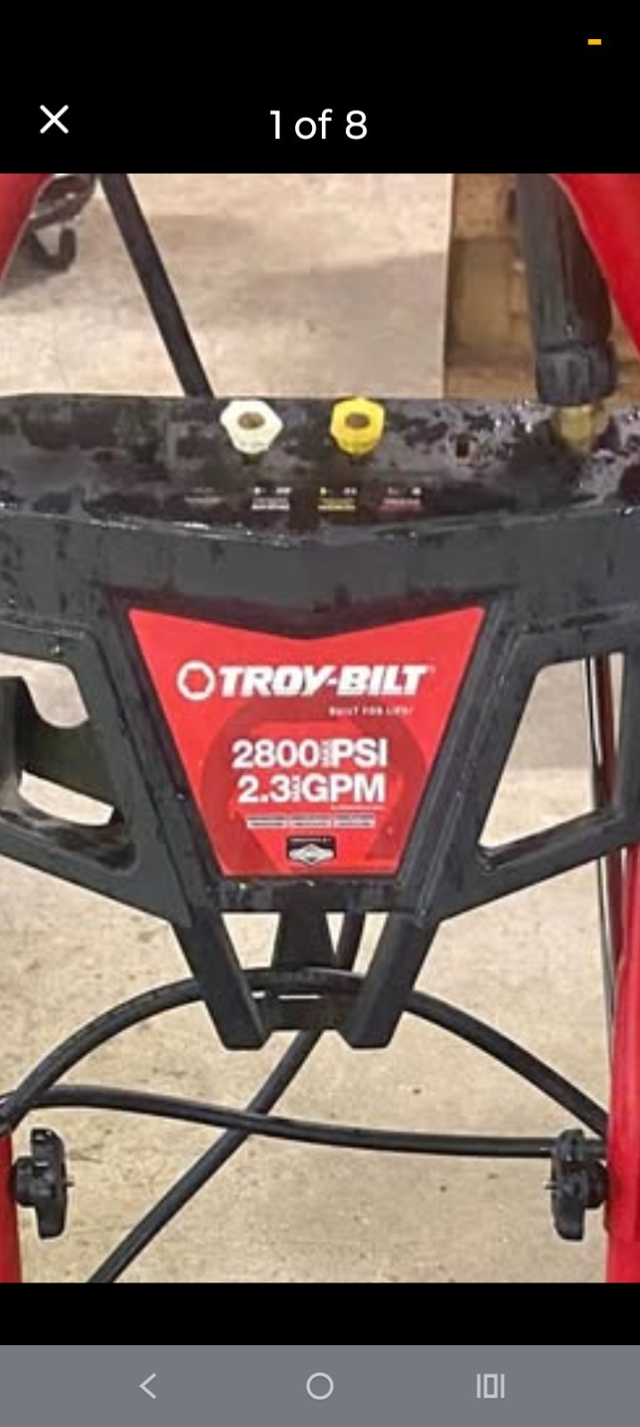 Troy-Bilt 2800 PSI 2.3 GPM Gas Cold Water Pressure Washer w/ Hose & Gun