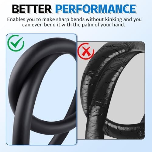 1/2 ID Transmission Oil Cooler Hose, 5FT Transmission Cooler Line for Power Stee
