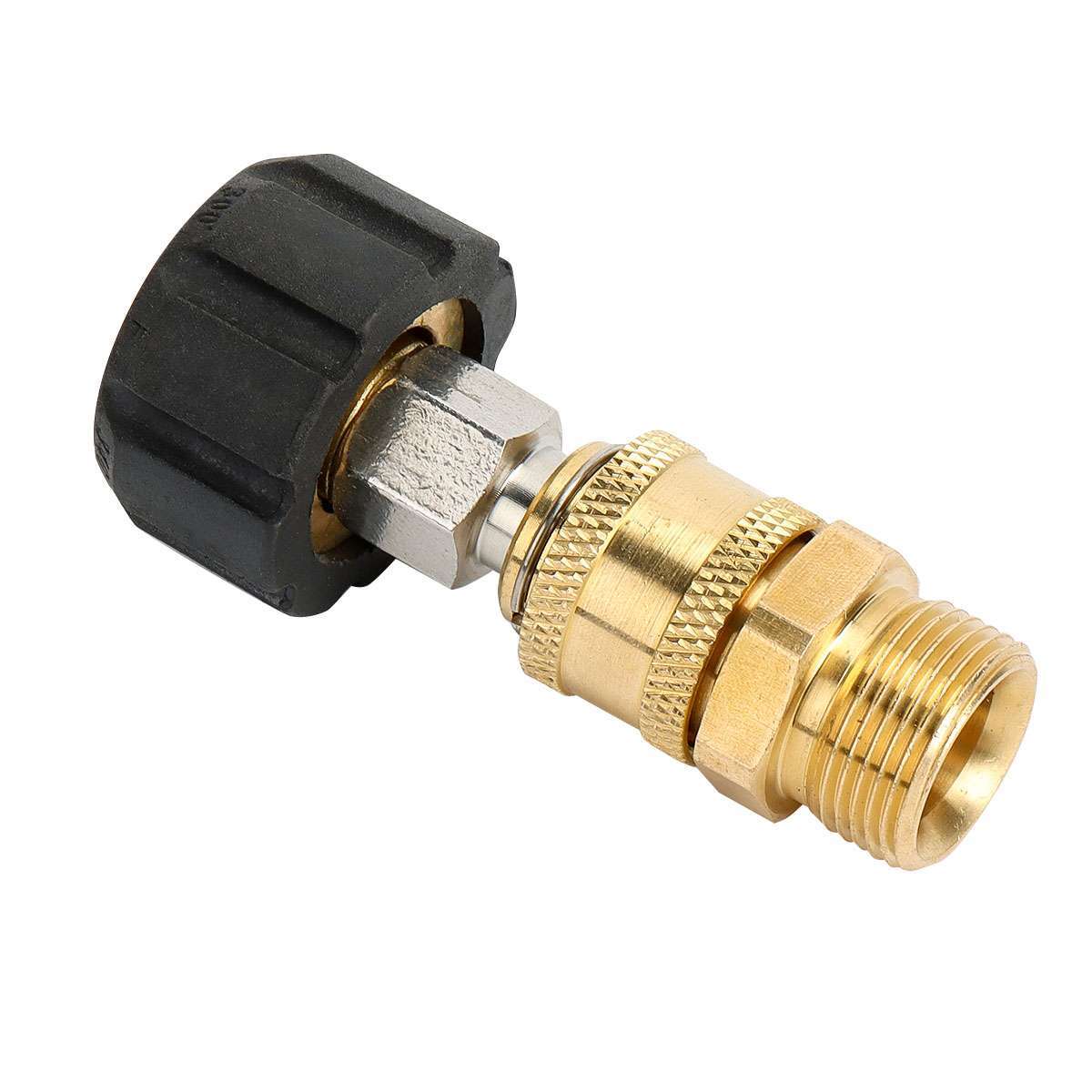 Pressure Washer Hose Connector Adapter Set Quick Connect M22 to 1/4″ Gun to Wand