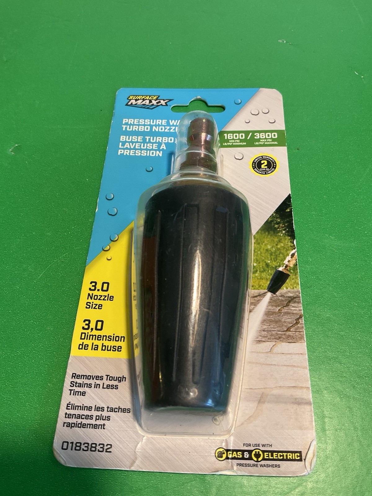 Surface Maxx Turbo Nozzle 1600- 3600 PSI Pressure Washer Nozzle -new
