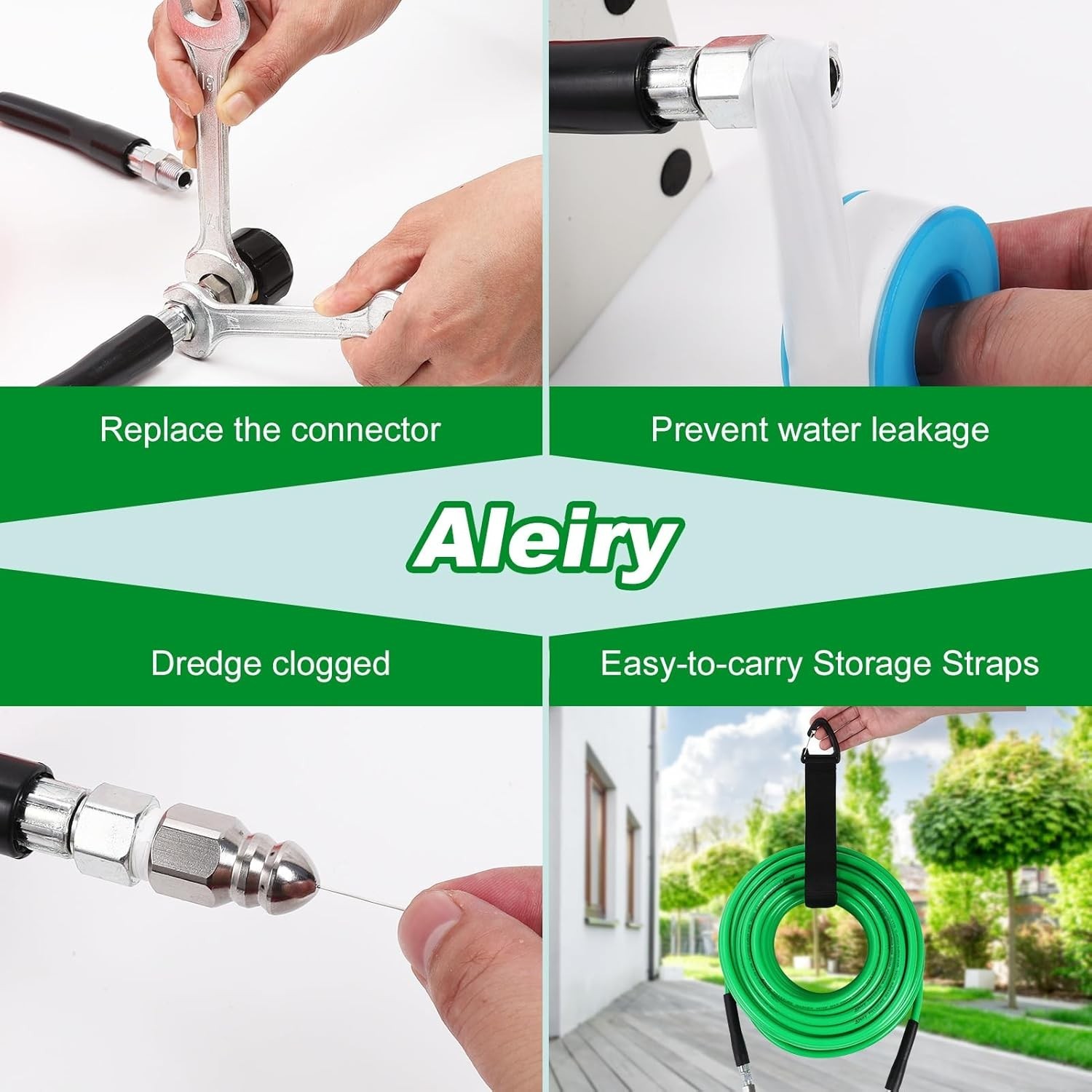 Sewer Jetter Kit Pressure Washer Water Drain Cleaning Hose 150FT 5800 PSI