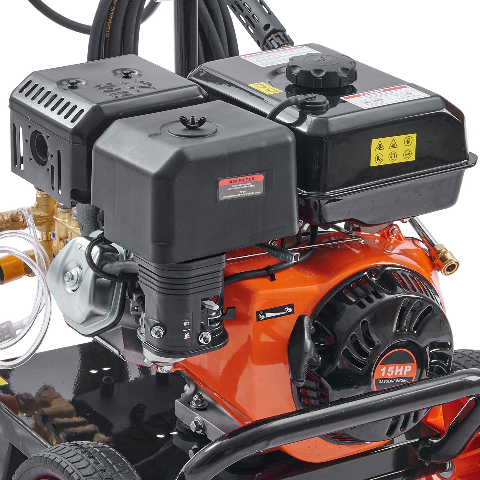 VEVOR 4400 PSI 4.0 GPM Cold Water Gas Powered Pressure Washer 390cc 5 Nozzles
