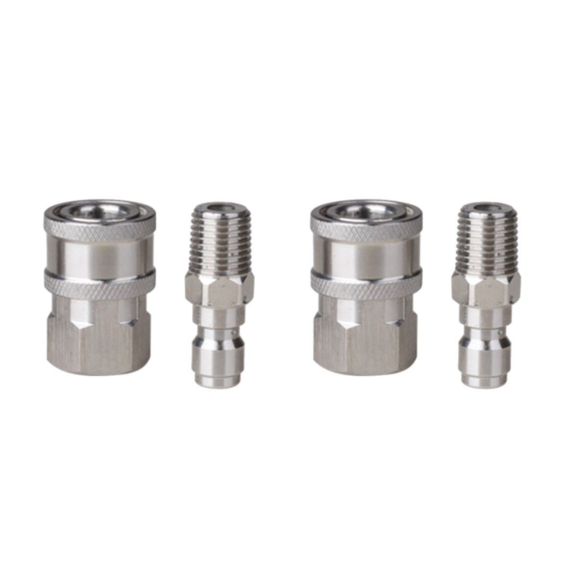 2 set 1/4″ NPT Pressure Washer Adapter Stainless Steel Quick Connect Fitting