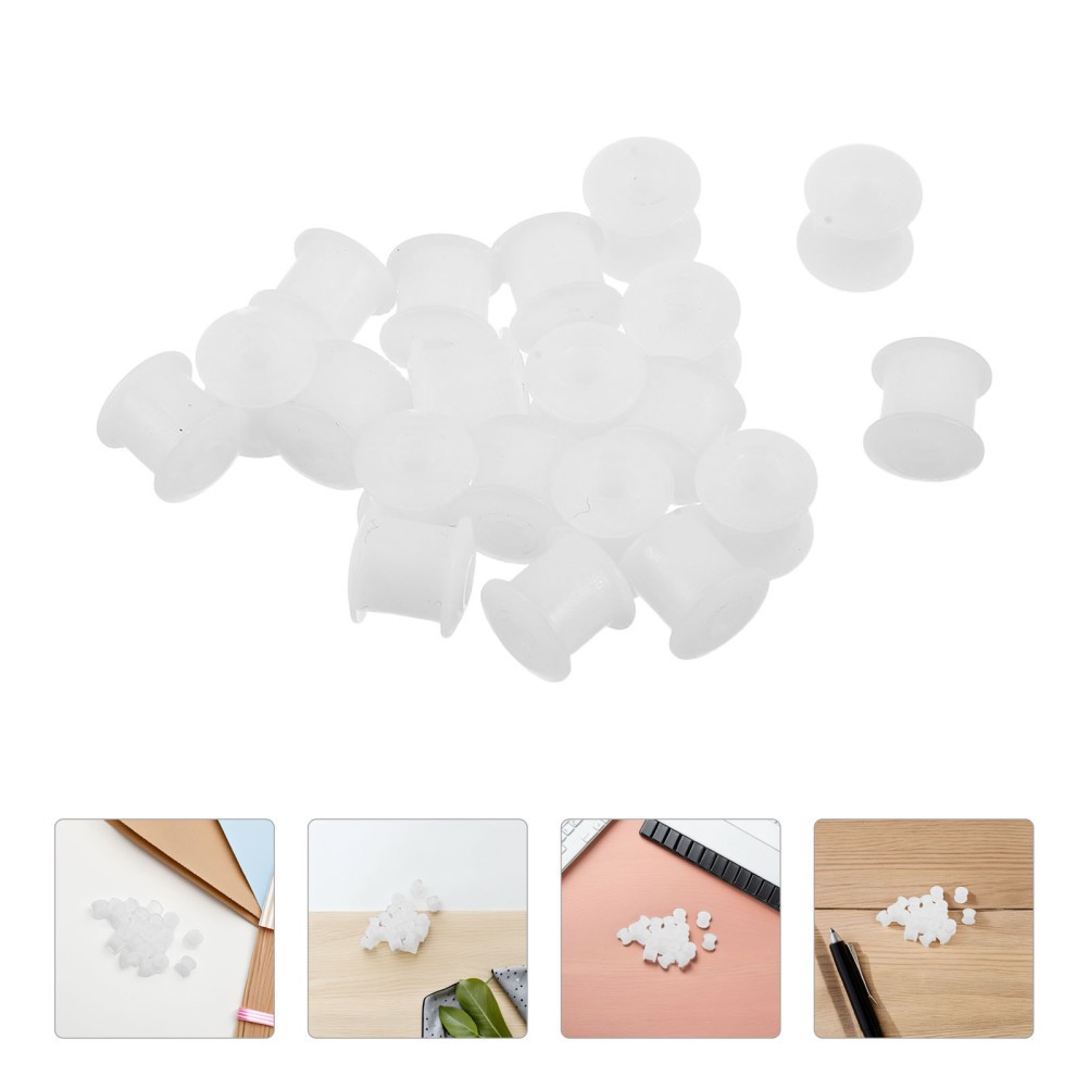 20Pcs Plastic Tape Deck Pinch Roller Core for Recorder Low Noise White