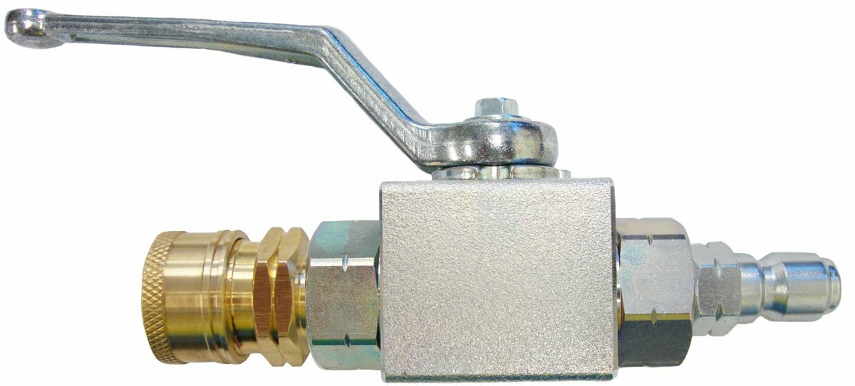 Power Ball Valve Kit & 3/8″ Male-Female Quick Connect for Pressure Washer Hose