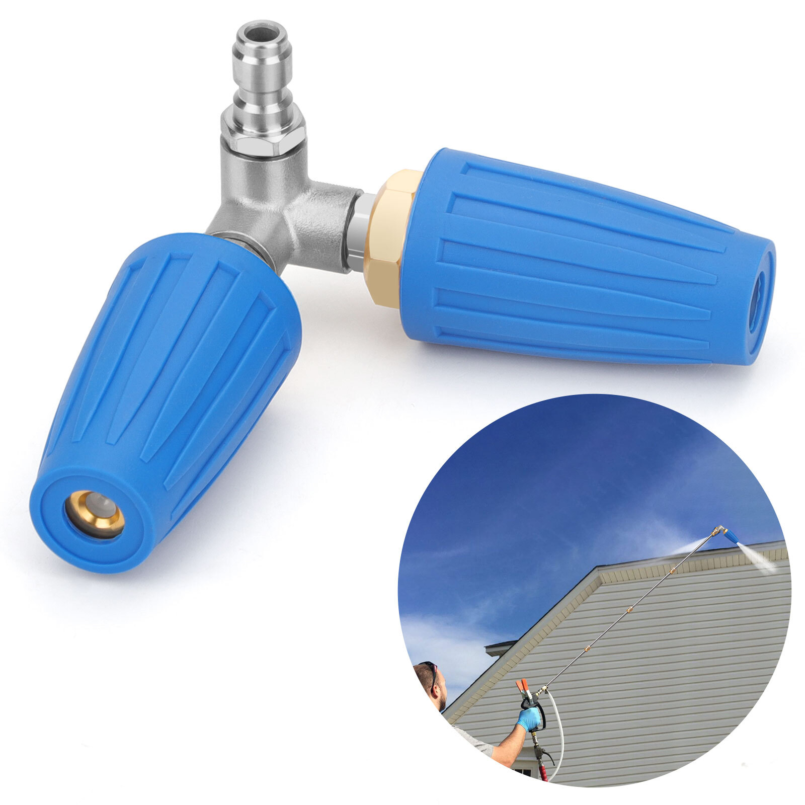4000 PSI Dual Turbo Nozzle Pressure Washer 4-6 GPM 1/4″ Quick Connect Spray