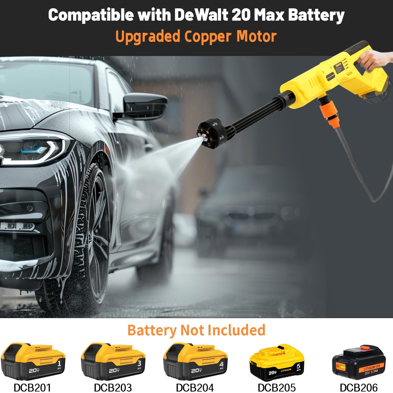 Cordless Cleaner Tool for Dewalt 20V Max Battery, Portable Handheld Car Clean…