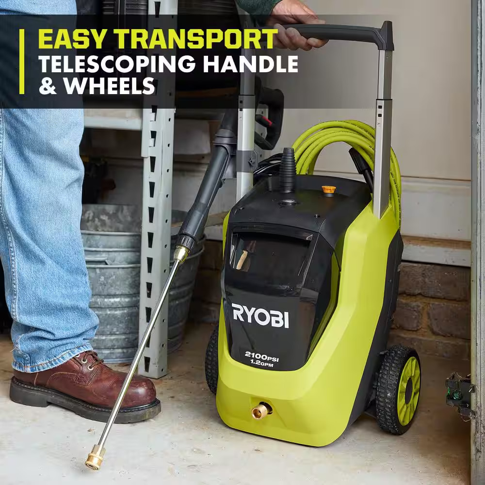 2100 PSI 1.2 GPM Cold Water Corded Electric Pressure Washer with Foamer