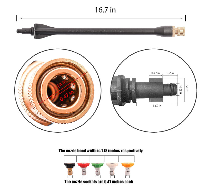 High Pressure Car Power Washer Gun Spray Trigger Handle Nozzle Gun Kit for Ryobi