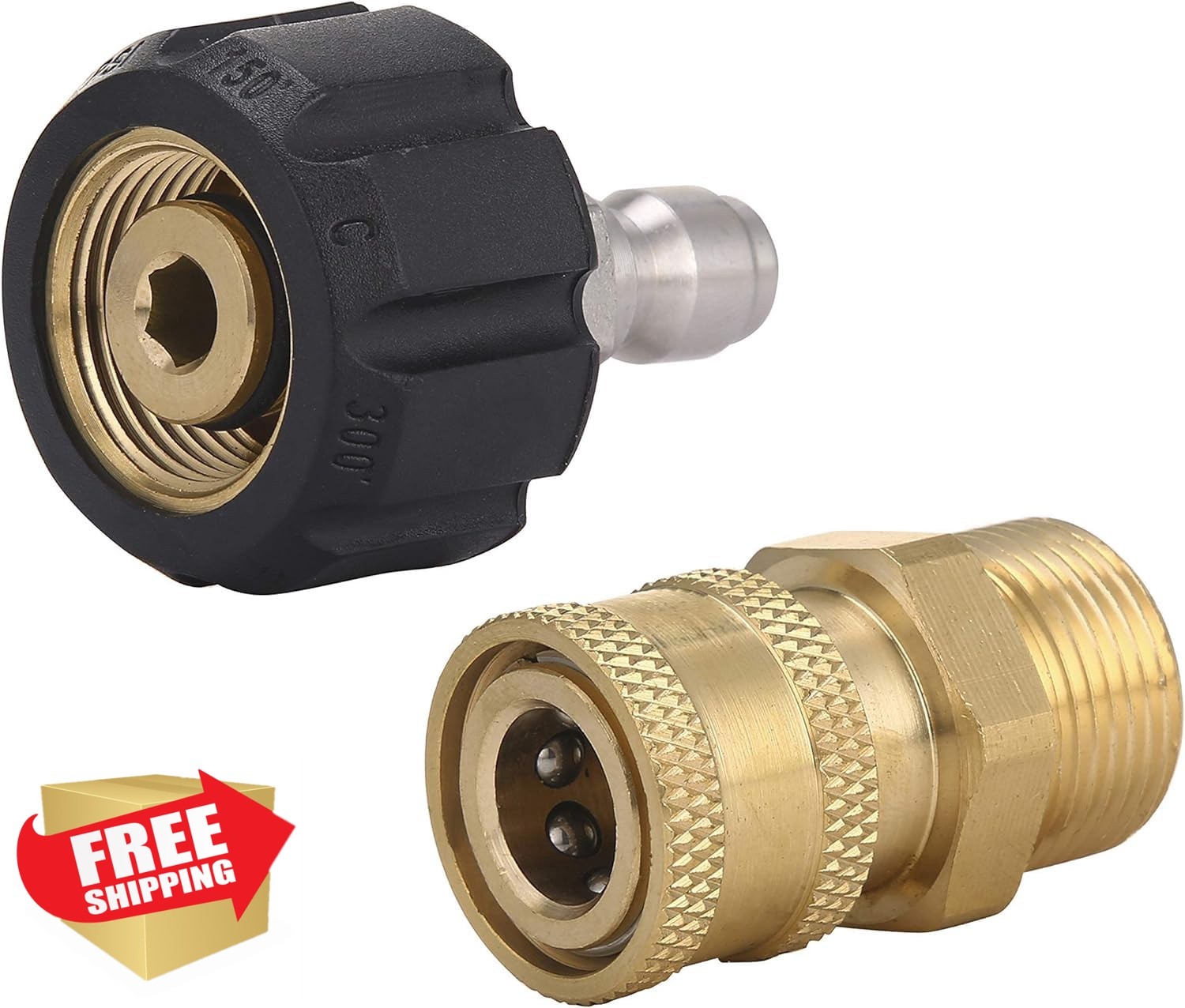 M MINGLE Pressure Washer Adapter M22 14mm to 1/4″