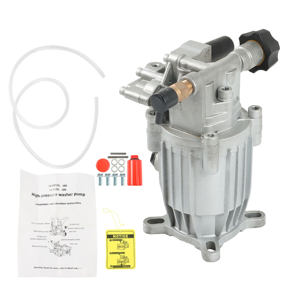 Pressure Washer Pump – Horizontal 3/4″ Shaft – MAX 3000 PSI, 2.5 GPM, Oil Sealed