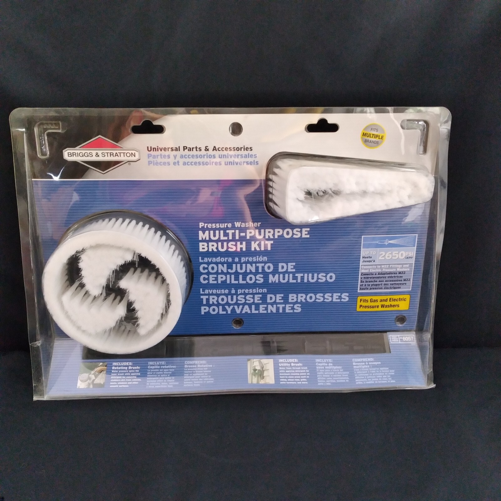 High Pressure Rotating Brush Kit Multi Purpose Universal Washer Briggs Stratton