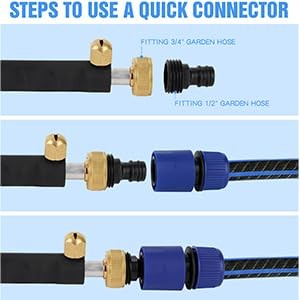 Watering Sprayer Cleaning Tool, Hydro Jet Water Hose Nozzle, Wand Lance for C…