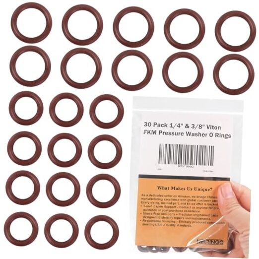 Power Pressure Washer O Rings – 30 Pack Viton FKM Pressure Washer O Ring 30 Pcs