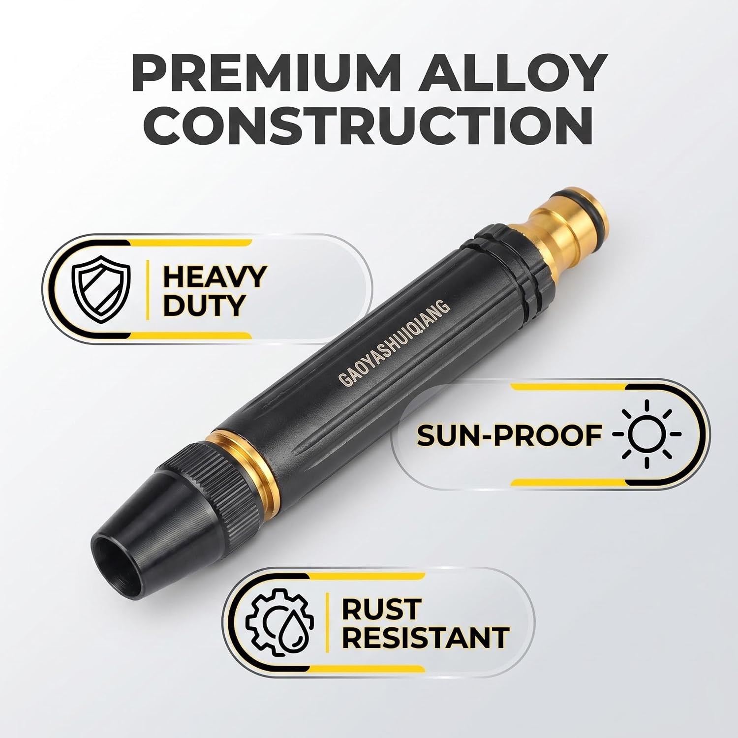 High Pressure Hose Nozzle 2 Pack Heavy Duty Power Washer Adjustable Twist Spray