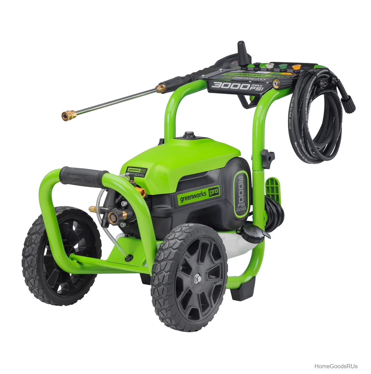 TruBrushless Electric Pressure Washer 3000 PSI 2.0 GPM Turbo Nozzle 35ft Cord