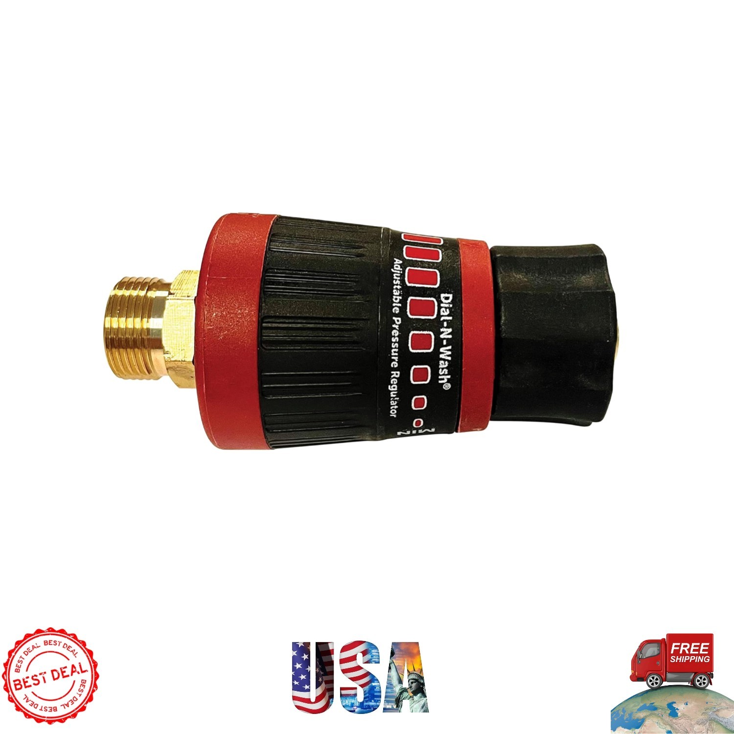 Adjustable Dial-N-Wash Pressure Regulator for Gas & Electric Pressure Washers