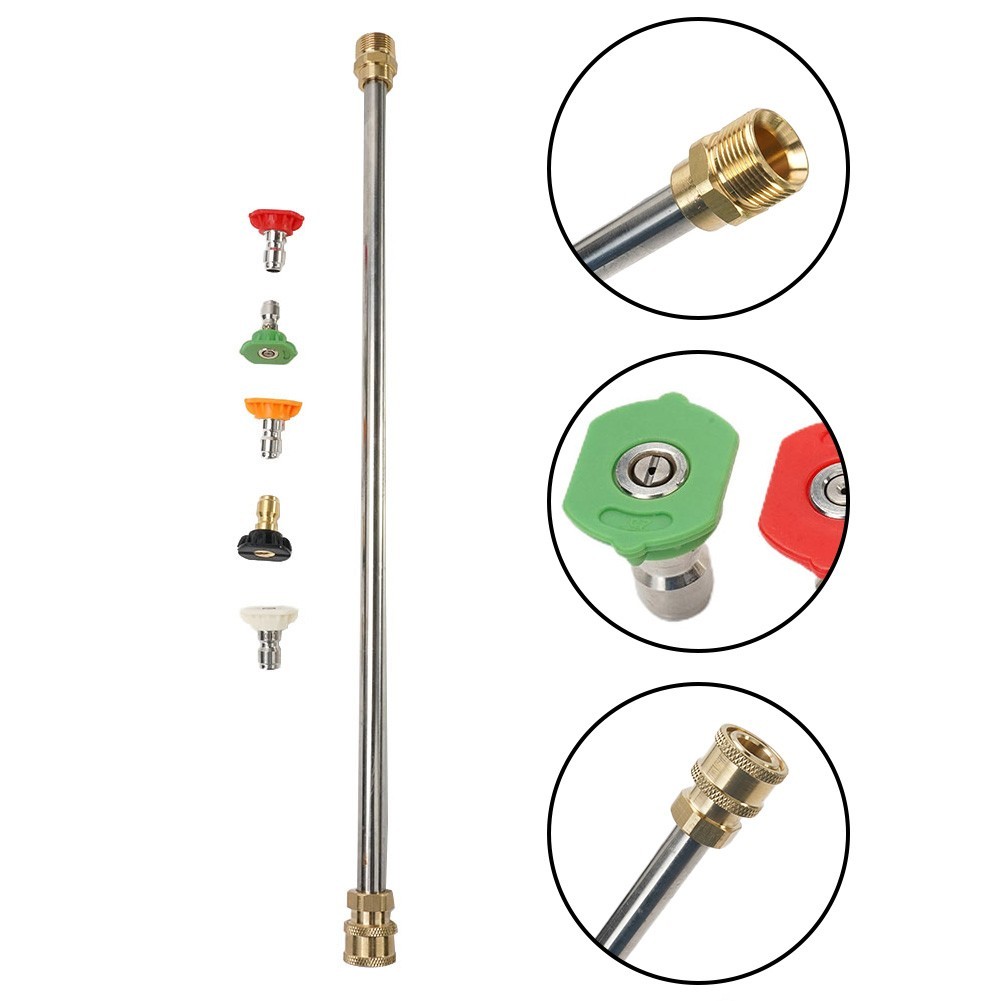 16Inch High Pressure Car Washer Spray Extension Wand Lance Nozzle Tips Hose New