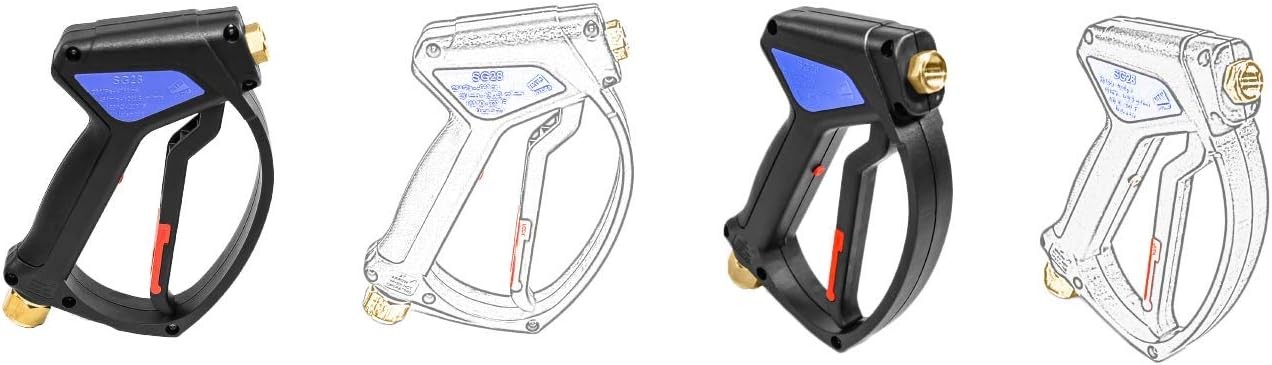 4060 PSI SG28 Spray Gun, Italian Made, Shockproof Reinforced Plastic