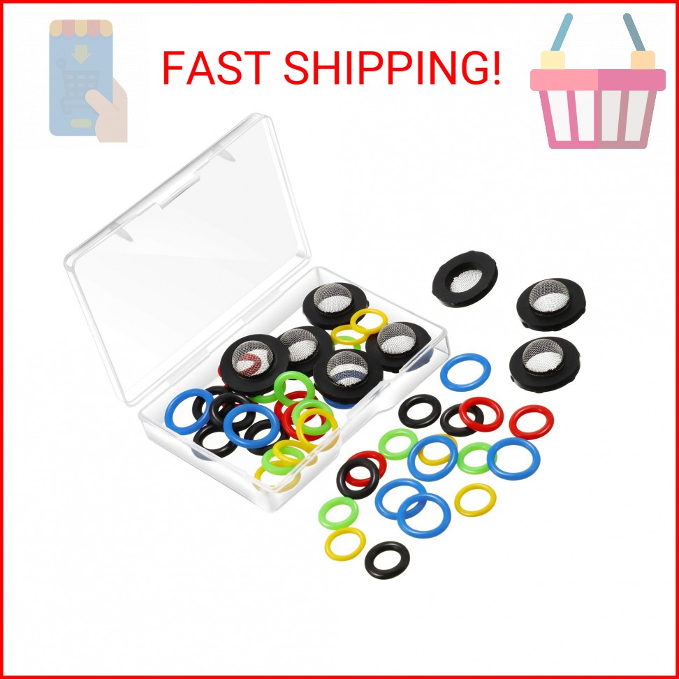 48 Pieces O-Ring Power Pressure Washer Kit 6 Sizes Sealing Stainless Steel Filte