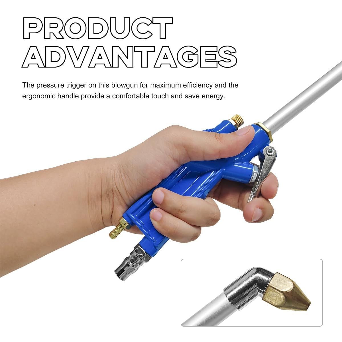 Gasedin Air Blow Gun Pneumatic Engine Cleaning with 4Ft Hose, Aluminum…