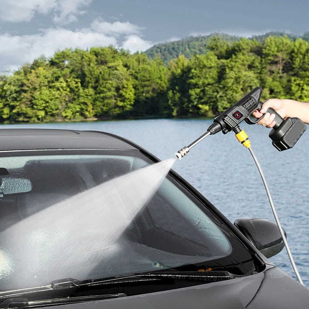 200W 50Bar Cordless High Pressure Car Washer Spray Water Gun 10000mAh Battery