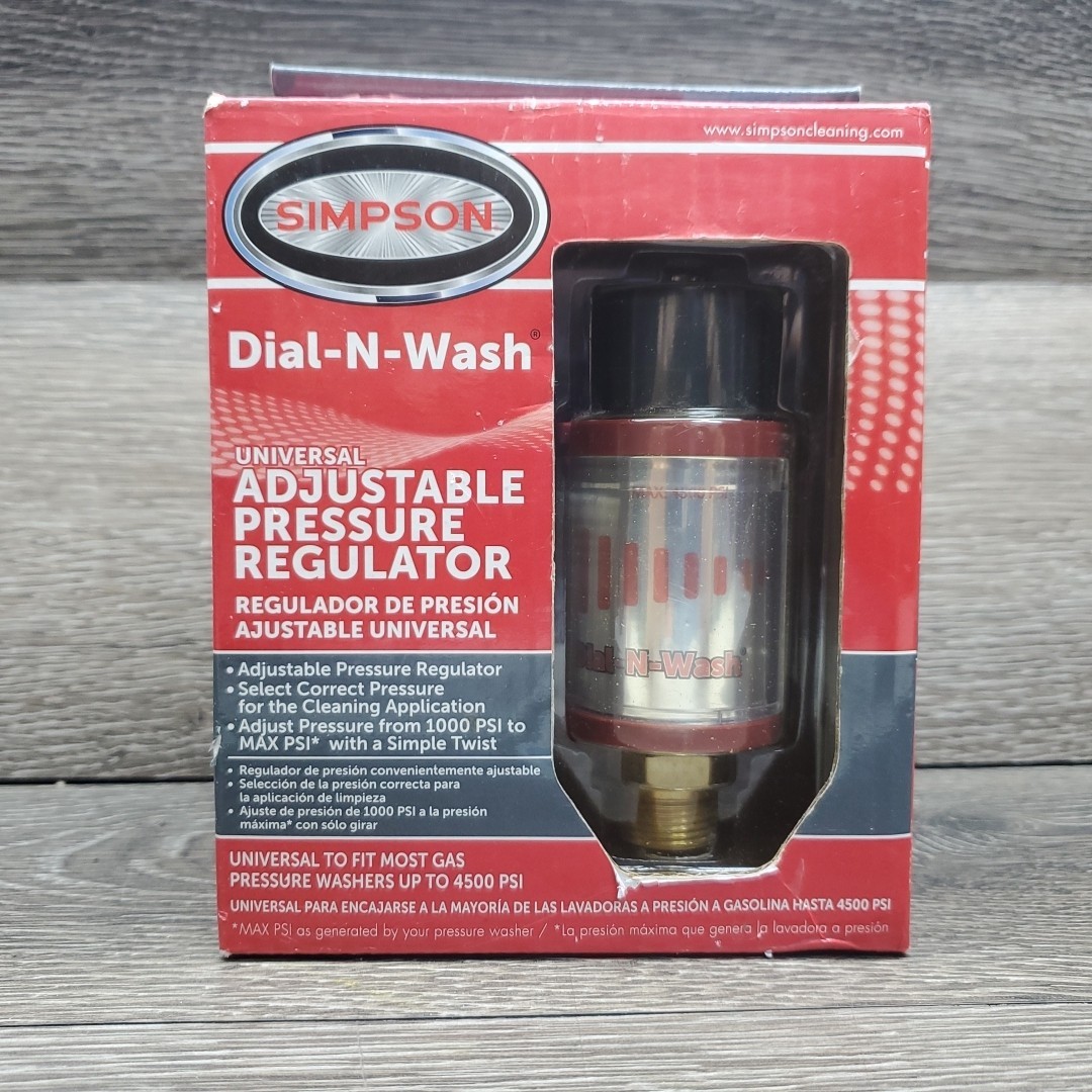 Simpson Dial-N-Wash Adjustable Pressure Washer Regulator Hose Attachment 4500PSI