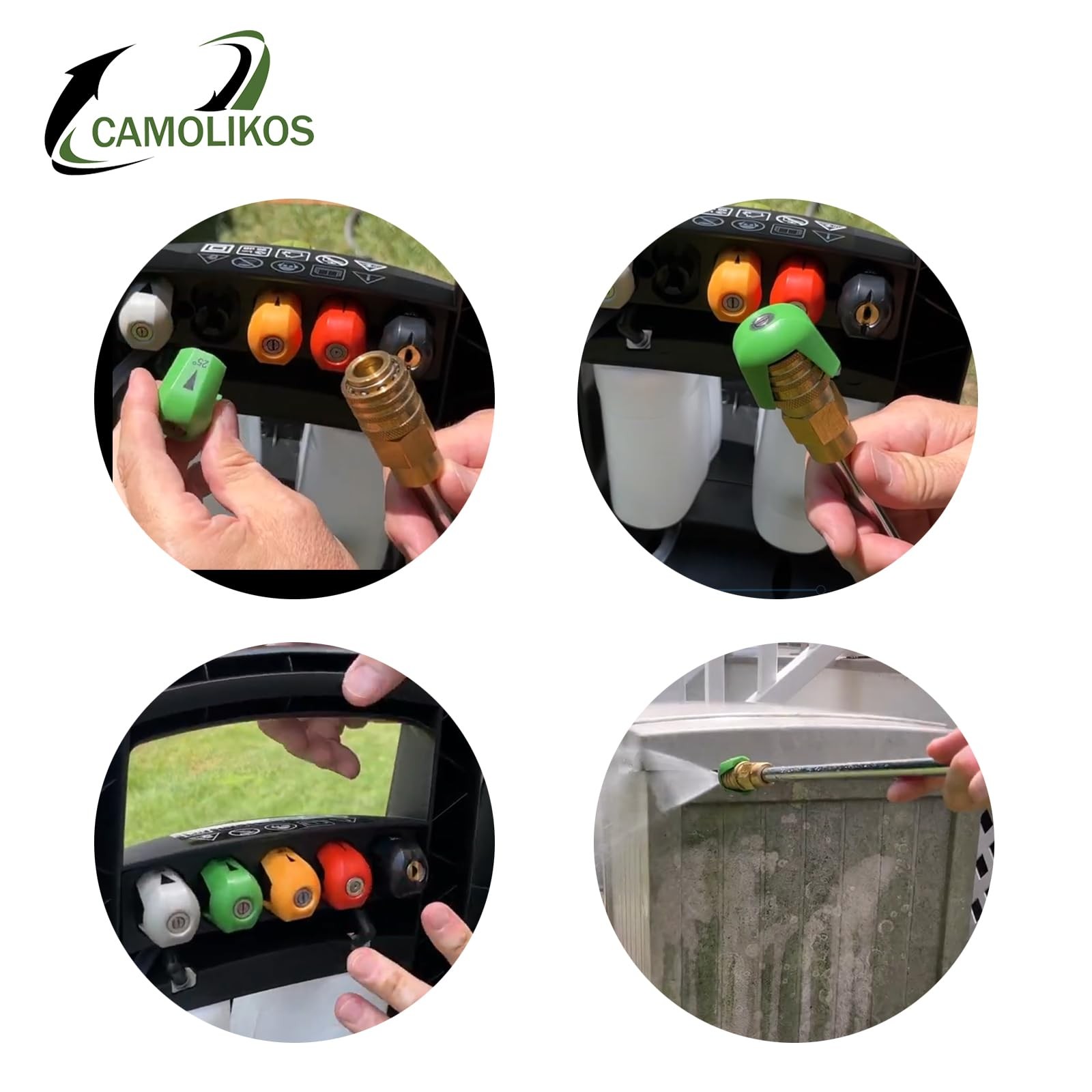 5 Pieces Quick-Connect Spray Tips Set for Sun Joe SPX3000 Series Pressure Washer