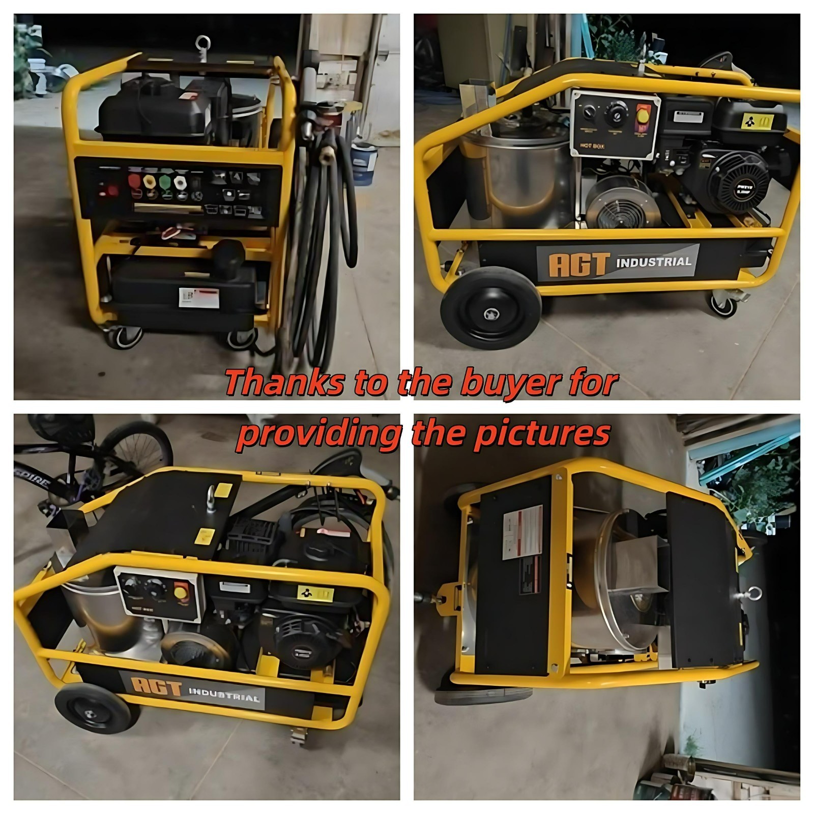 3000PSI Hot Water High Pressure Washer Machine 6.5 HP Diesel Burner Manual Start