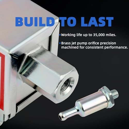 Universal Electric Inline Fuel Pump Low Pressure 4.5-7 psi 12V 4.5-7 PSI