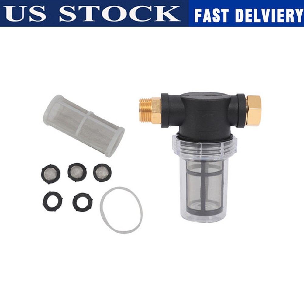 For Washing Machine Inline Water Sediment Filter Garden Hose Inlet