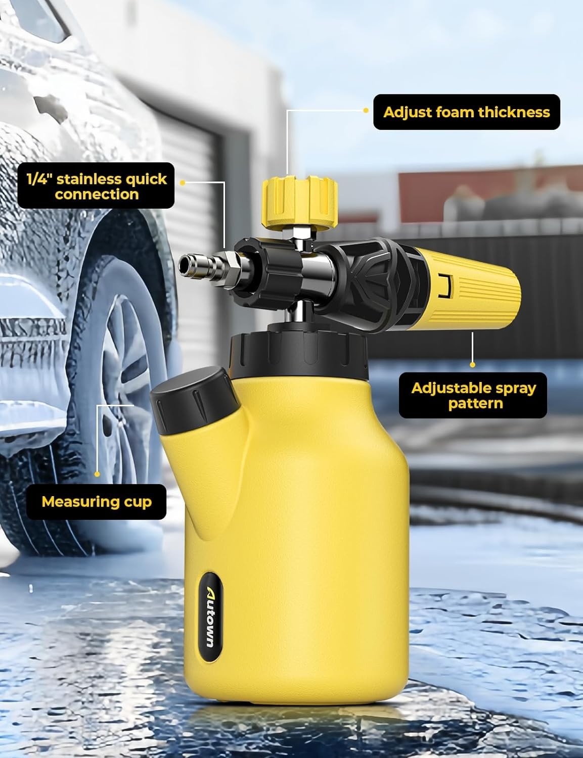 Versatile Foam Cannon 1L – Durable, Adjustable, Ideal for Cars, Bikes & More