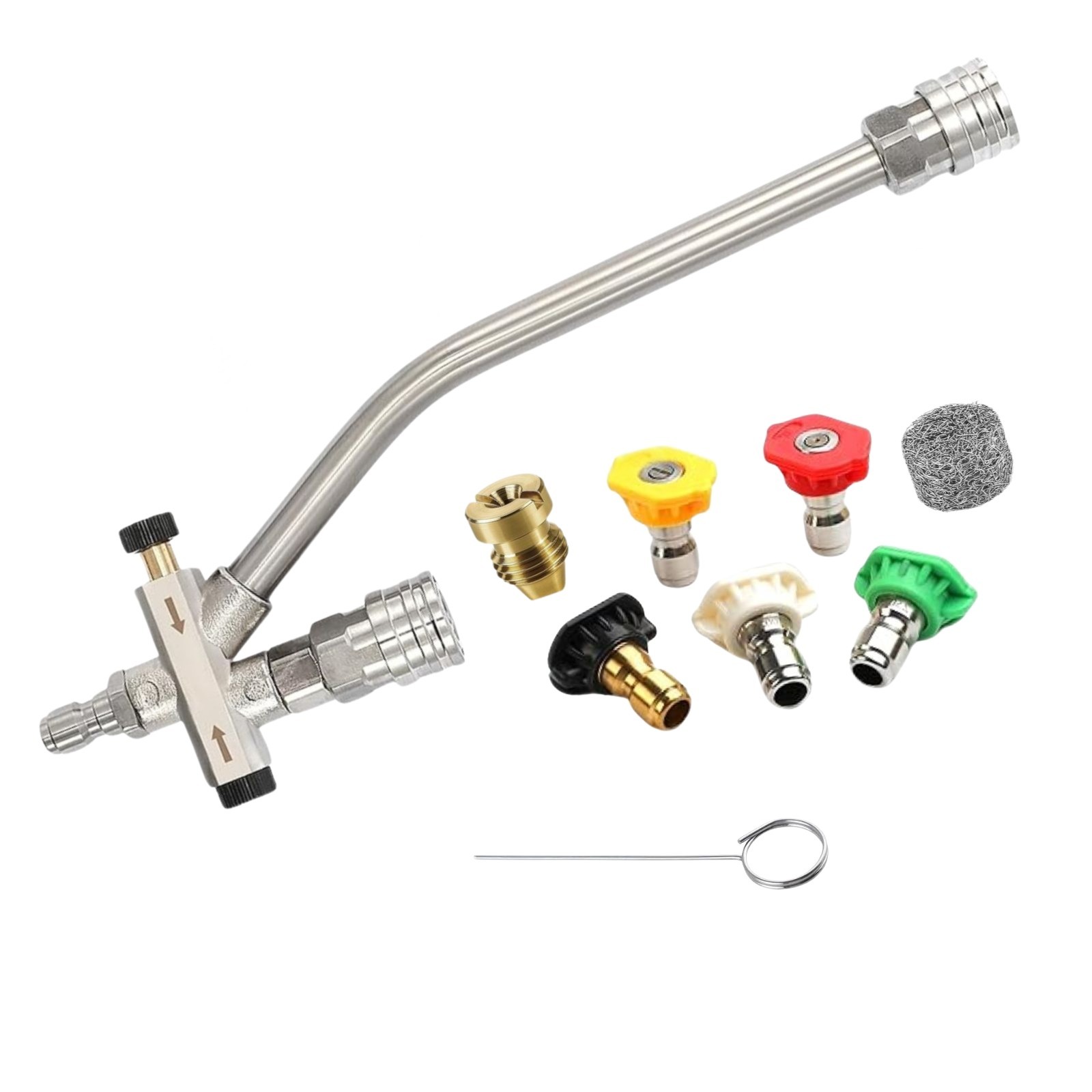 Foam Cannon Dual Connector Double Tip Pressure Washer Attachment with 5 Nozzles