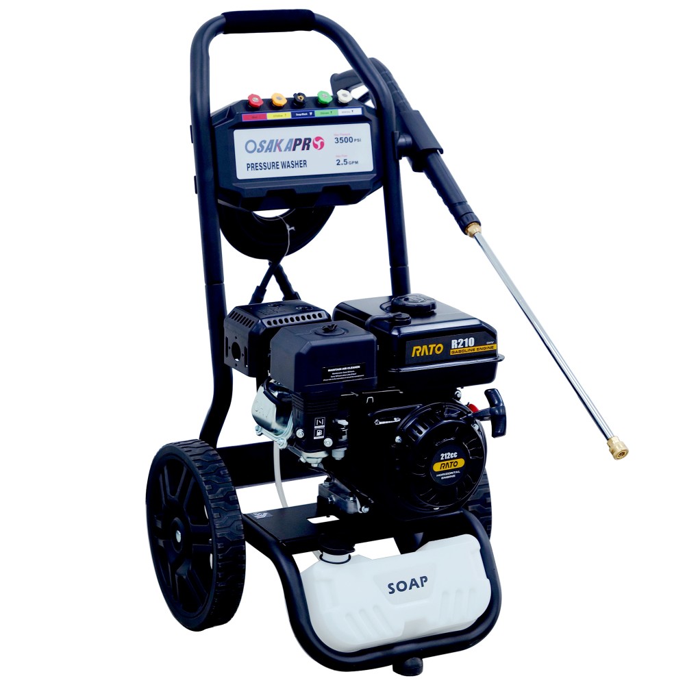 212CC 3500PSI Gas Pressure Washer, 2.5GPM Gas Powered High Pressure Washer