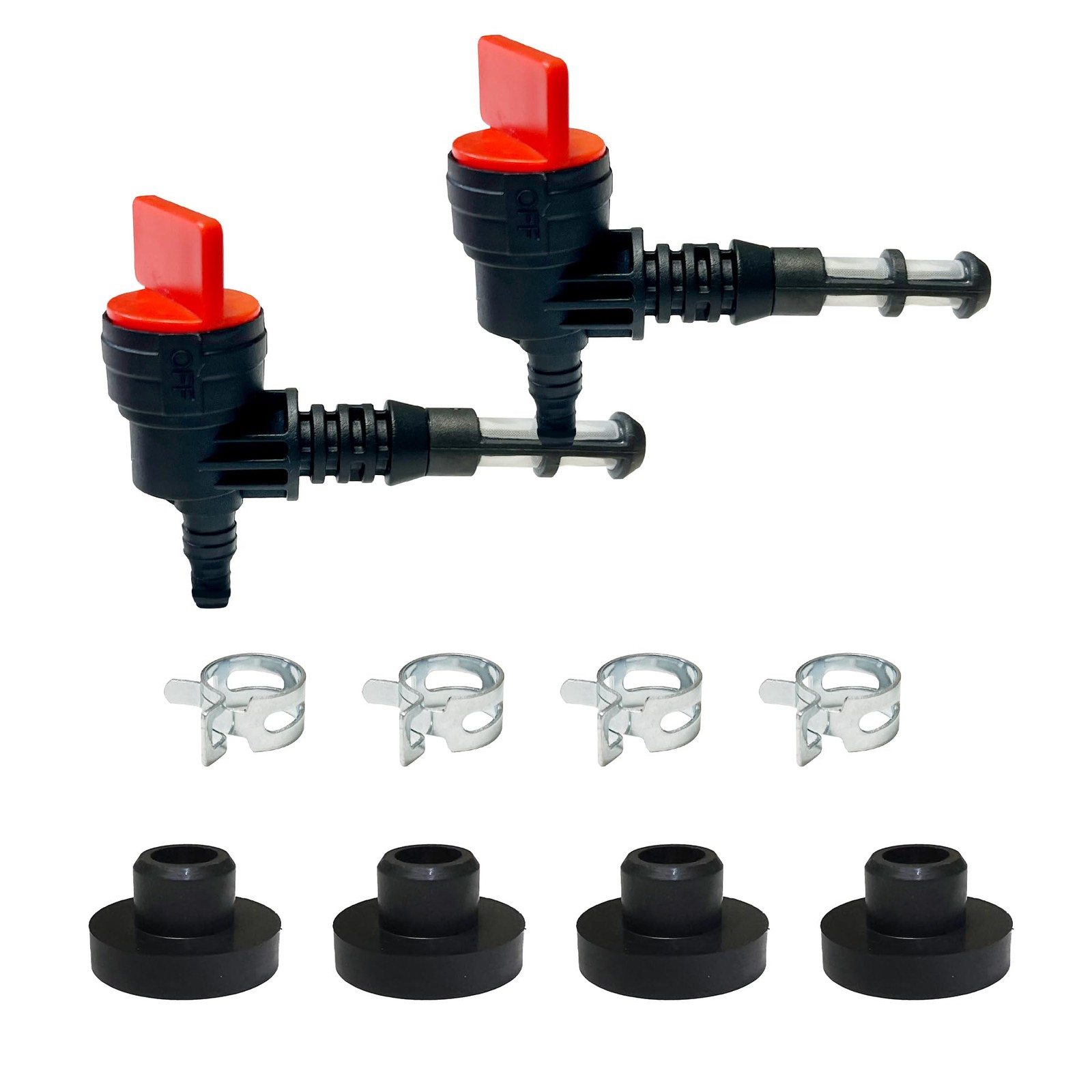 2 Pack 90 Degree Fuel Gas Shut Off Valve with Grommet Clamp for 192980GS 2089…