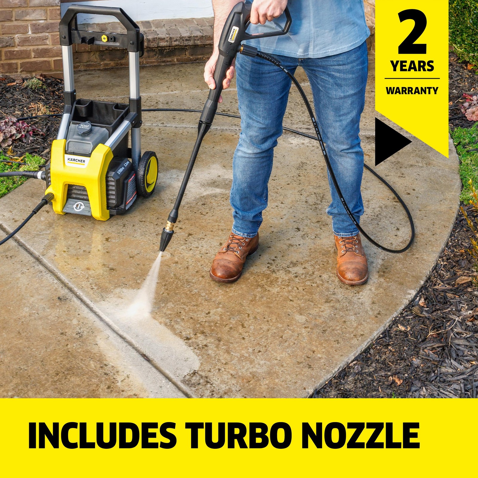KÄRCHER K1700 Yellow Pressure Washer 1.2 GPM