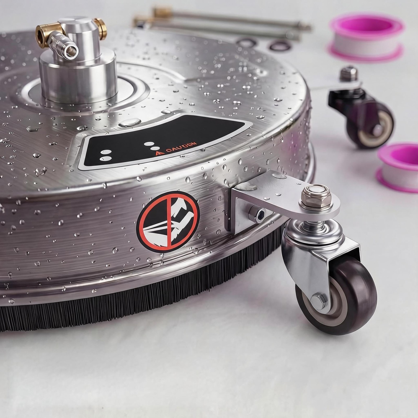 18″ Pressure Washer Surface Cleaner with Wheels 4000 PSI Stainless Steel Patio