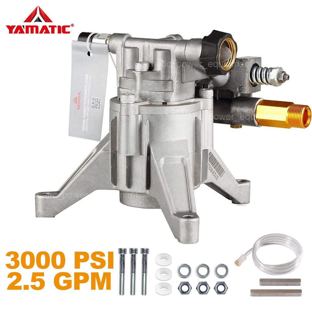 YAMATIC Pressure Washer Pump 7/8″ Shaft Vertical Replaced Pump 3000 PSI 2.5 GPM