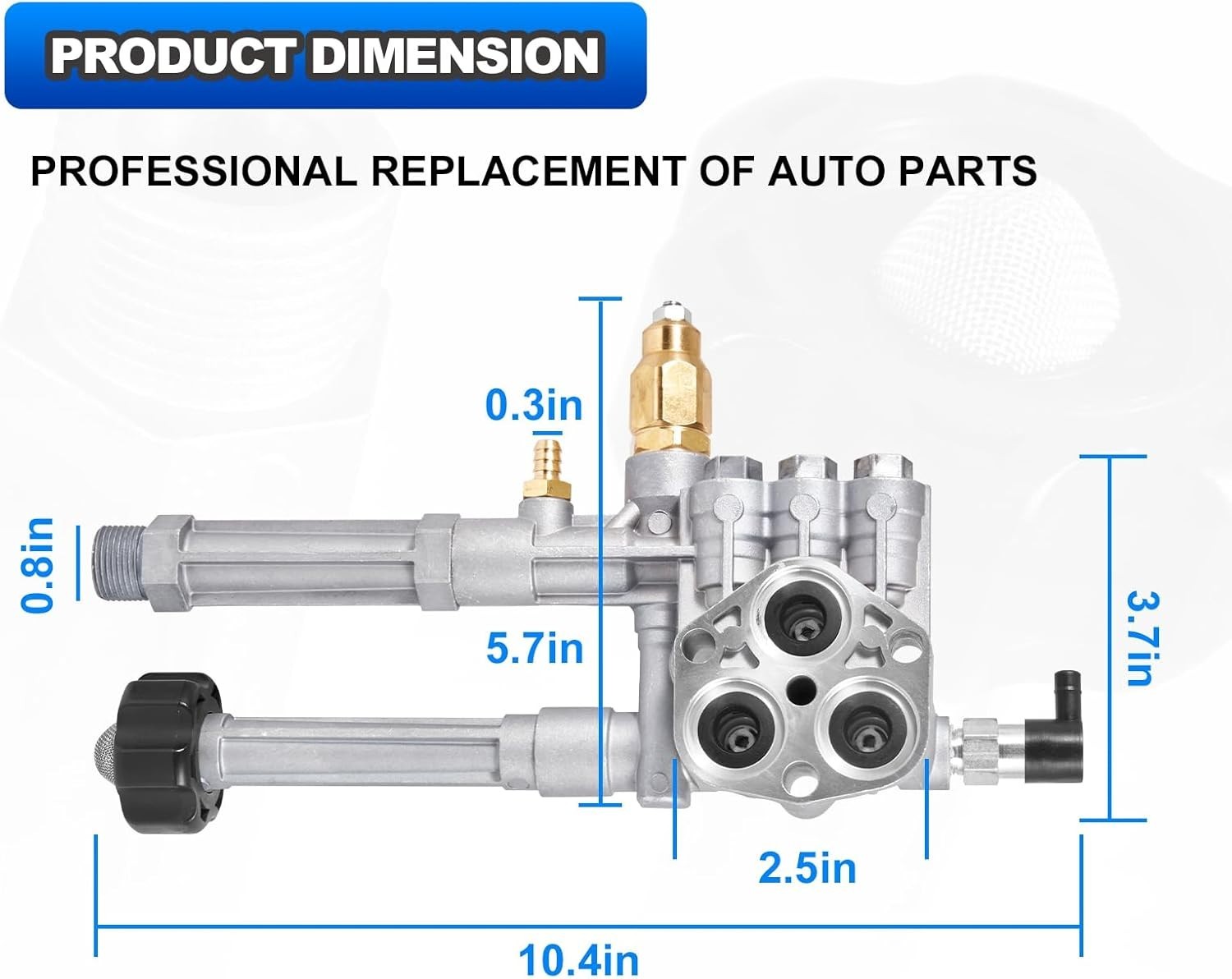Replacement Pump Head Kit for RMW/SRMW Series Pressure Washers