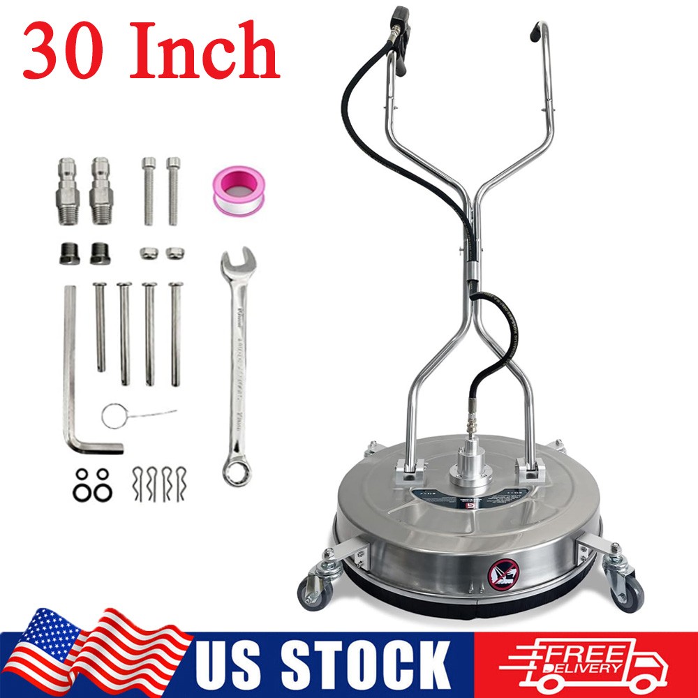 30″ 5200PSI Pressure Washer Surface Cleaner with Handles & Wheels Quick Connect