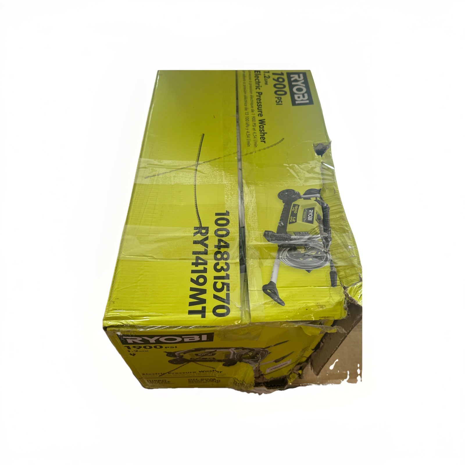 RYOBI 1900 PSI 1.2 GPM ELECTRIC PRESSURE WASHER RY1419MT -OPEN BOX-