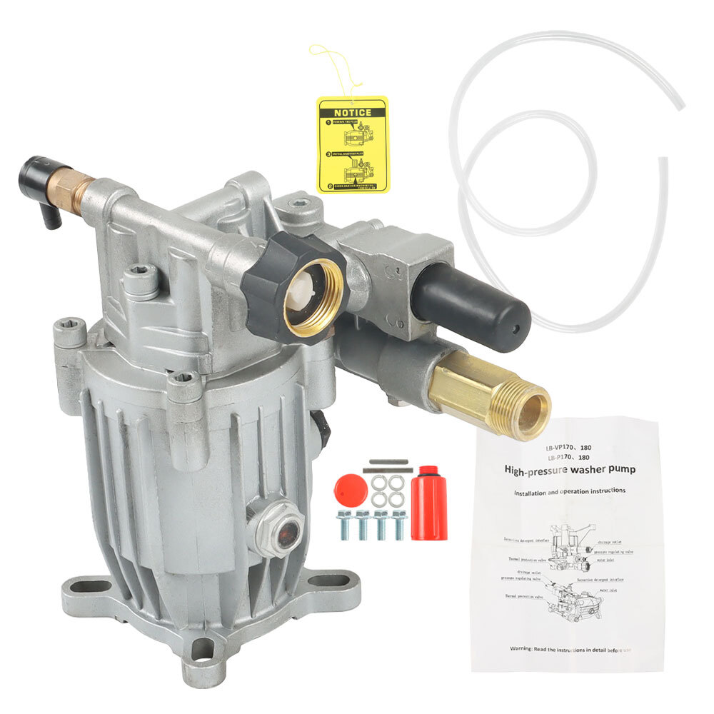 3000 PSI Universal Pressure Washer Pump 3/4 Horiz Shaft MAX 2.5 GPM Oil Sealed
