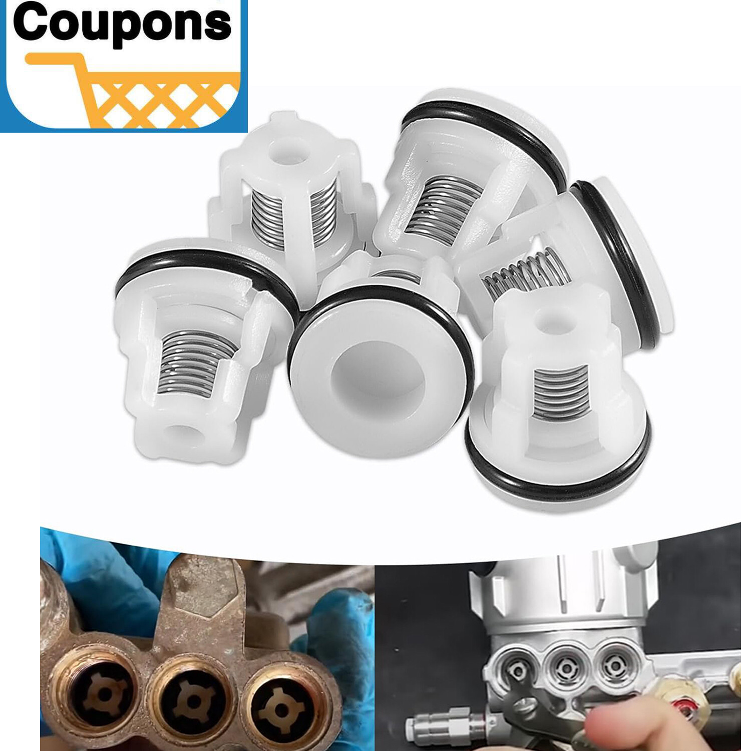6pcs AR2233 Check Valve Kit for Annovi Reverberi RMV RMW Pressure Washer Pumps