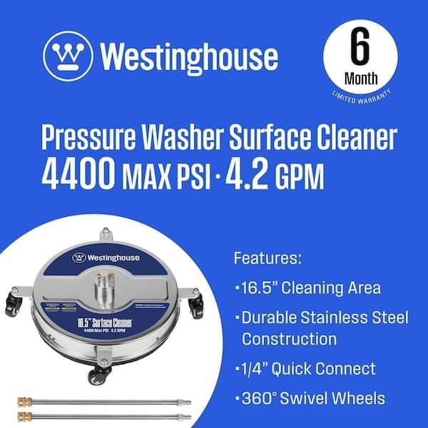 16.5 In. 4400 PSI Stainless Steel Pressure Washer Surface Cleaner